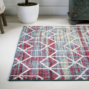 Tumbling Blocks Modern Geometric Area Rug 2